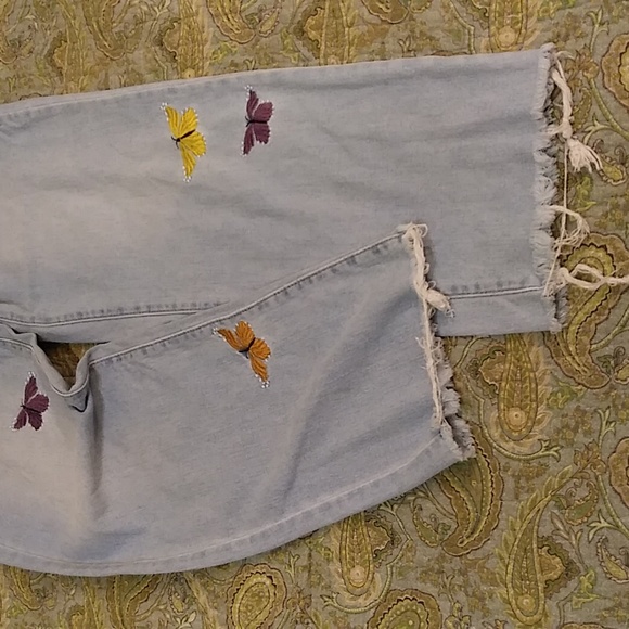 Schein Embroidered Butterfly Jeans, size 6 - Picture 2 of 8